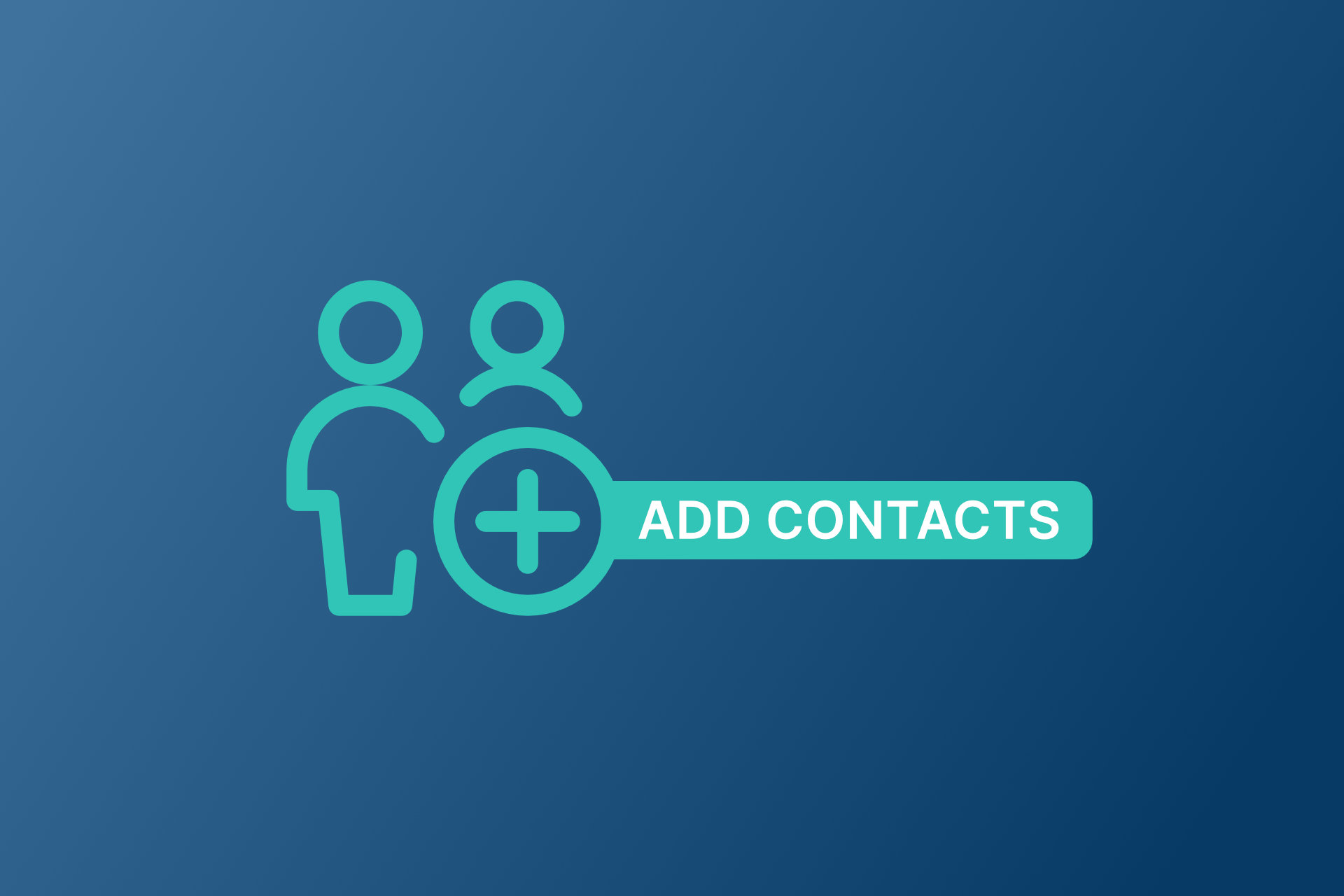 people icon with label saying add contacts